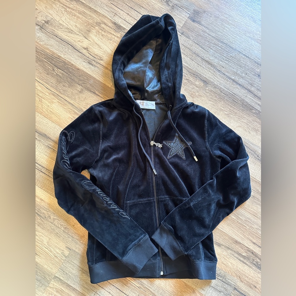 Christian Audigier Velour Sweatshirt Star